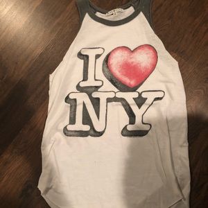 I heart ny muscle tee junk food xs